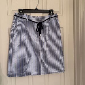 Talbots Blue and White Striped Shirt size 8